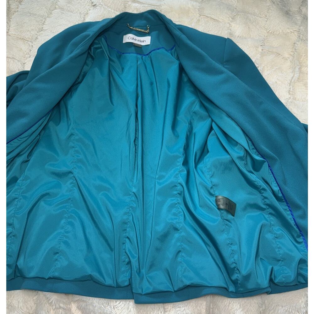Calvin Klein Ladies Blazer, Turquoise Size Small - Classic - Picture 5 of 7